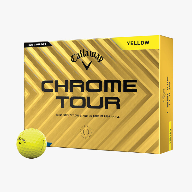 Callaway 2024 Chrome Tour Yellow Golf Balls (1 dozen)