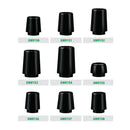 Black collared iron ferrules, GW0151–GW0156 size selection