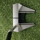 Address view of Scotty Cameron Phantom 7.5 putter showing top alignment line and black shaft