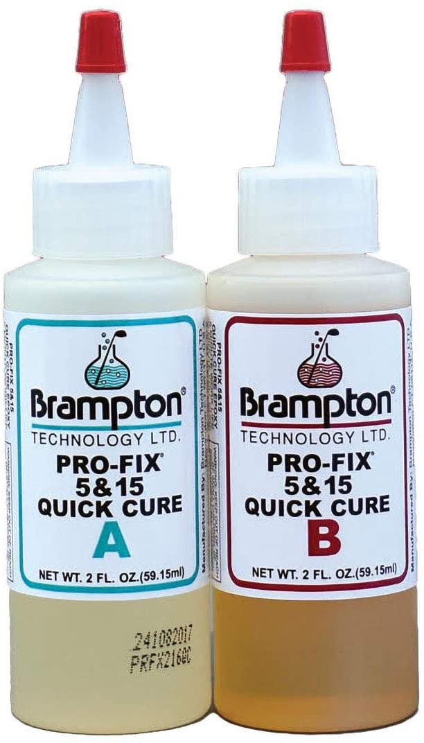 Brampton Technology Quick Cure Epoxy set (8oz - 2 Part 4oz bottles), Golf Repair