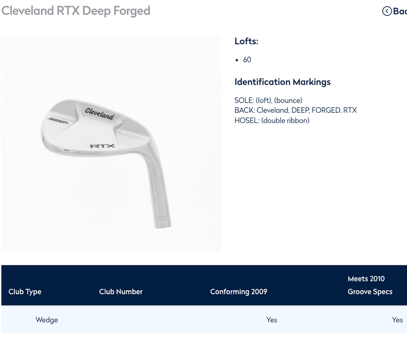 RTX RTX Deep Forged Wedge, USGA Conforming, Golf Clubs, Wedges